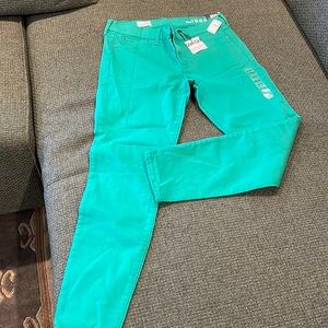 Gap green jean leggings (sz 30/10)